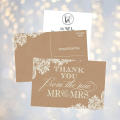 50 Papier Kraft Antique 4X6 Merci Cartes Postales Vrac Blanc Merci Cartes Invitation Carte Mariage